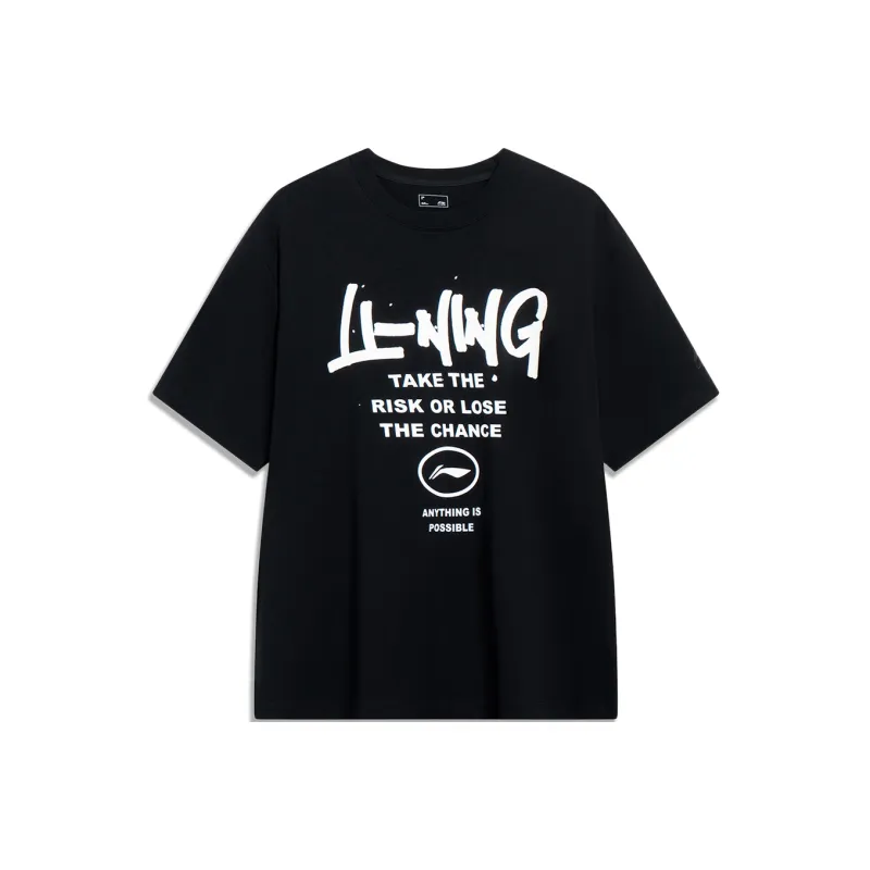 LiNing Sports Fashion Collection T Shirt Unisex Black-0