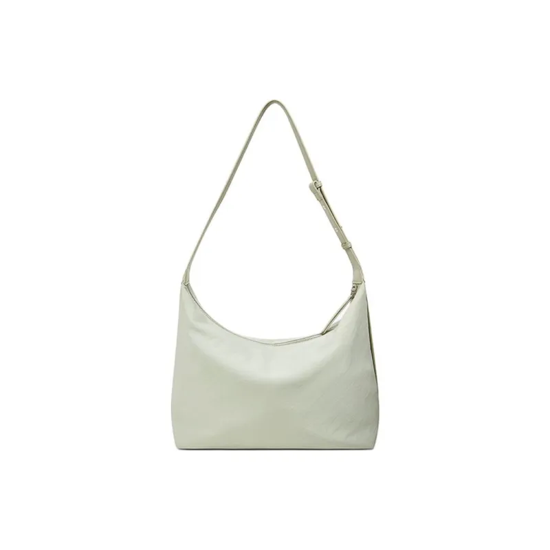 Teenmix Fabric Shoulder Bag Medium Size Women's Mint Green/White/Black-2