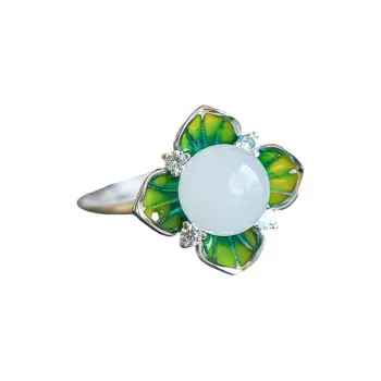 Jade Ink Love Hetian Jade Rings White Jade Women's