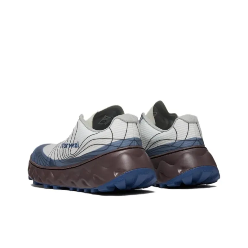 NNormal Cushioning Wear Resistant Low Top Running Shoes Women's White Blue-3