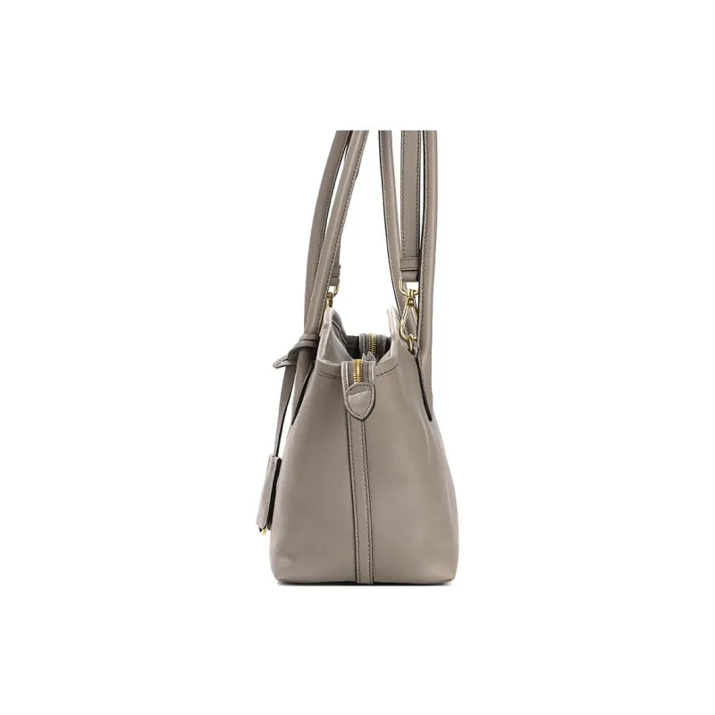 PRADA Calfskin Crossbody Bag Shoulder Bag Women's Taupe-3
