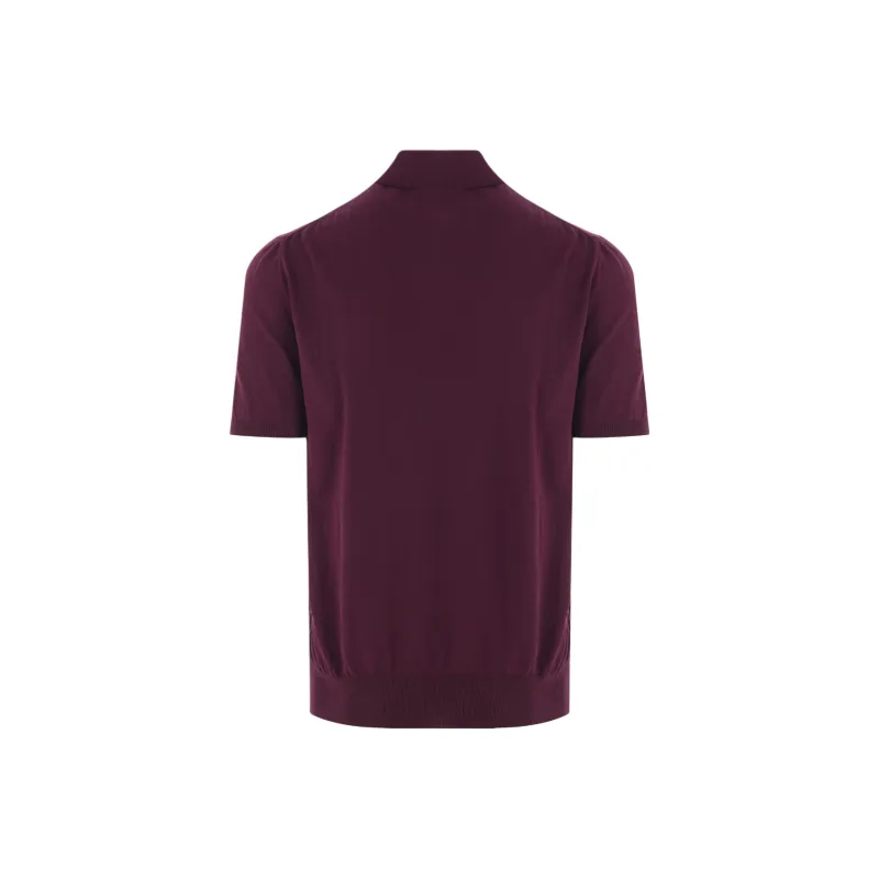 CARUSO Knit Polo Shirt-1