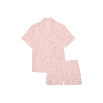 Victoria's Secret Pajama Set Women's Pink Print