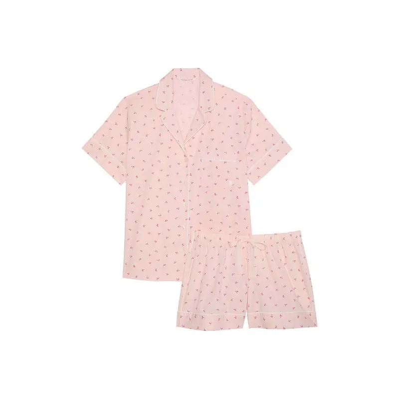 Victoria's Secret Pajama Set Women's Pink Print-0