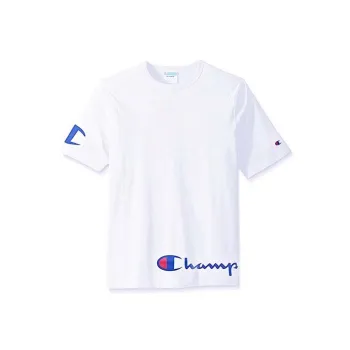 Champion Straight T Shirt US Version Unisex White