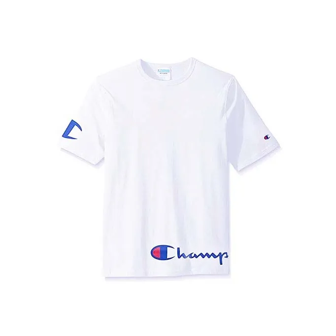 Champion Straight T Shirt US Version Unisex White-0