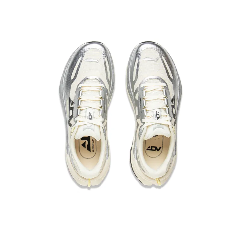 LiNing Anti Slip Wear Resistant Low Top Trail Running Shoes Women's Beige Silver-3