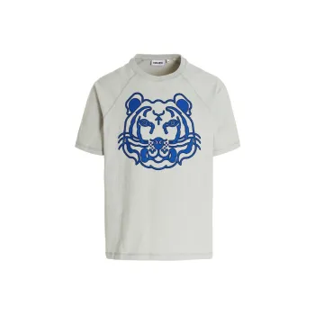KENZO Classic Tiger Head T Shirt Men's Gray