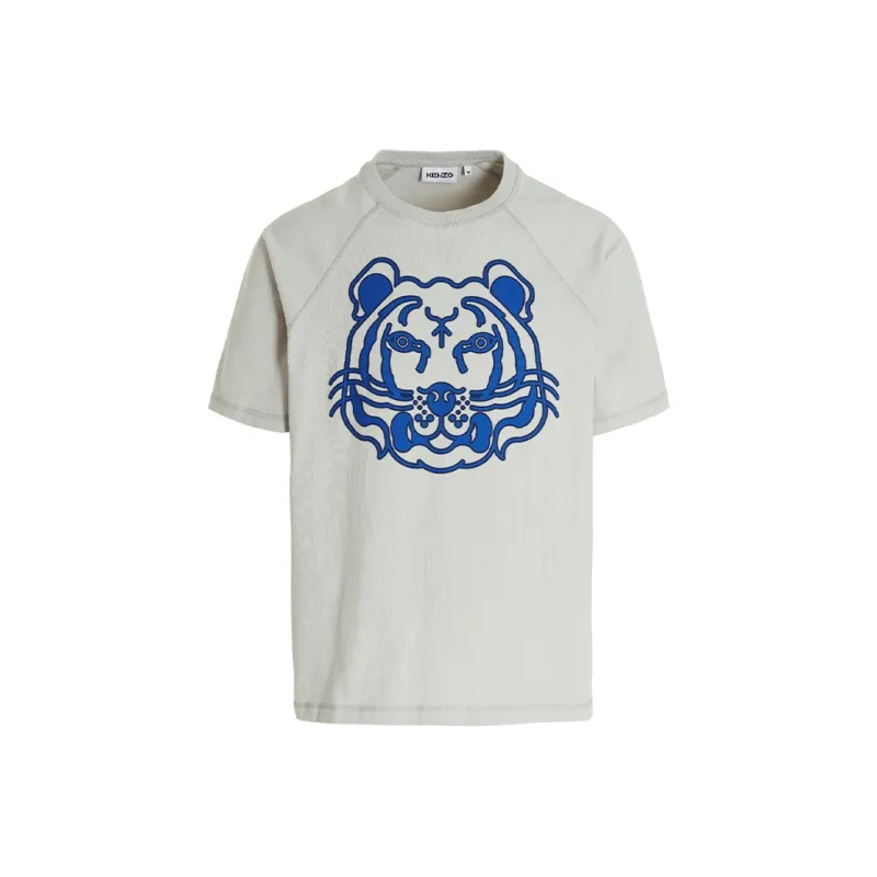 KENZO Classic Tiger Head T Shirt Men's Gray-0
