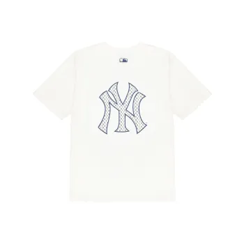 MLB Old Flower T Shirts Unisex Milk White