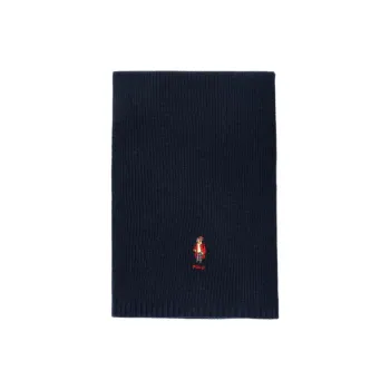 Polo Ralph Lauren Acrylic, Acrylic, Wool, Recycled Nylon Knit Scarves Men's Dark Blue