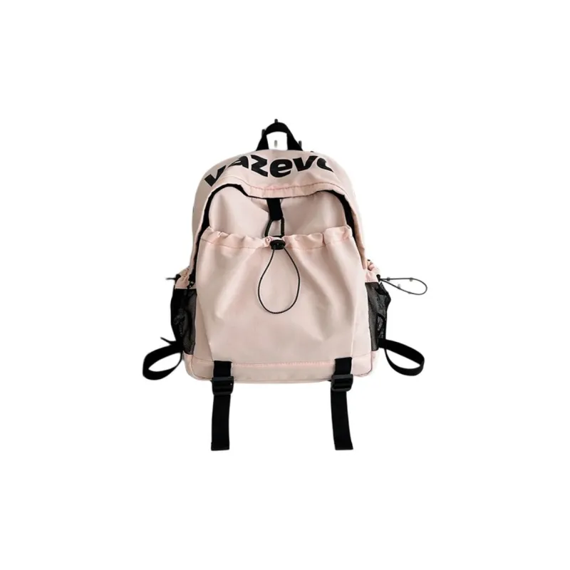 URBAN FOREST Nylon Backpack Unisex Gray/Black/Orange/Pink-15