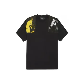 Fred Perry X RAF SIMONS T Shirts Men Black
