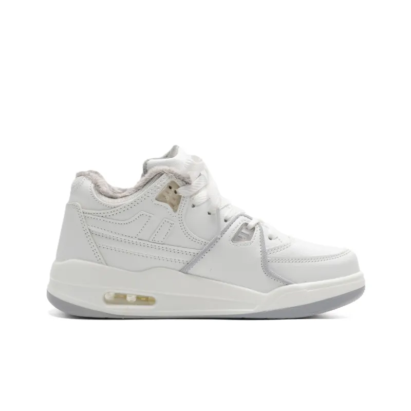 Circle Small Height Increasing Wear Resistant Breathable Slip Resistant Low Top Skateboard Shoes Unisex White-34