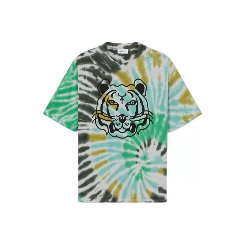 KENZO K Tiger Tie Dye T Shirt-0
