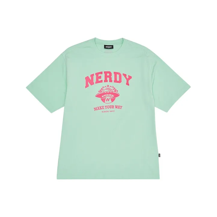NERDY T Shirt Unisex Mint Green-0