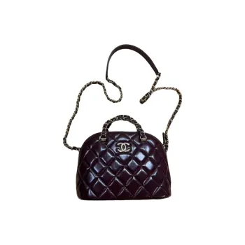 CHANEL Bright Sheepskin Shoulder Bag, Crossbody Bag, Handbag Regular Women's Burgundy