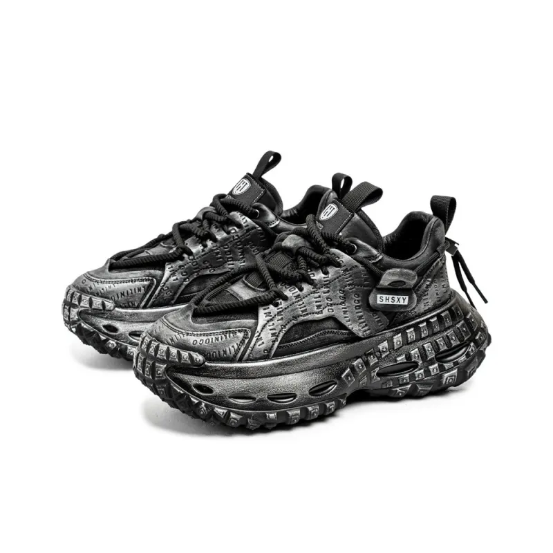 HACKBUTEER Low Top Chunky Sneakers Men's Box Included-2