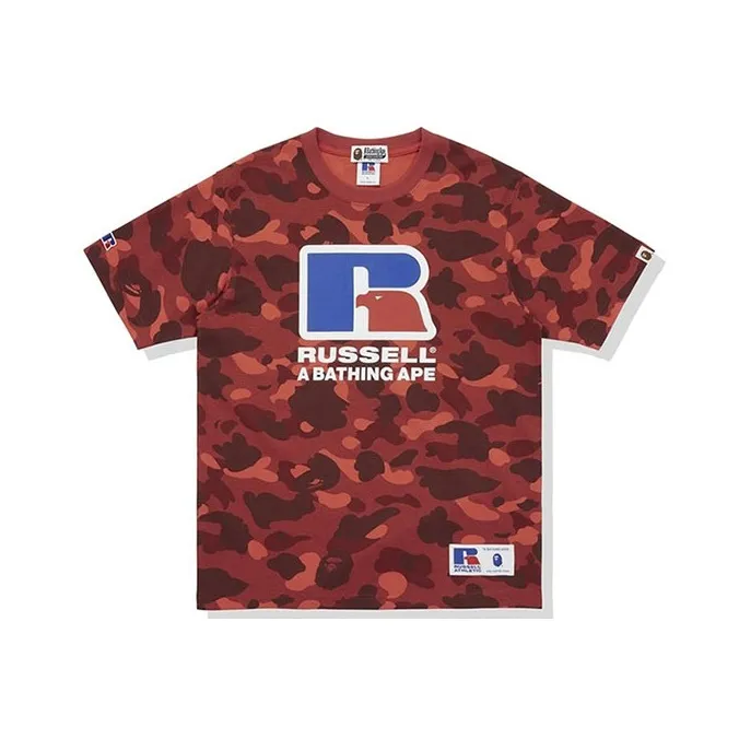 Bape X Russell Color Camo Tee-1