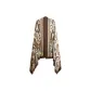 Patterned Square Scarf+Beige Brown+Gift Set