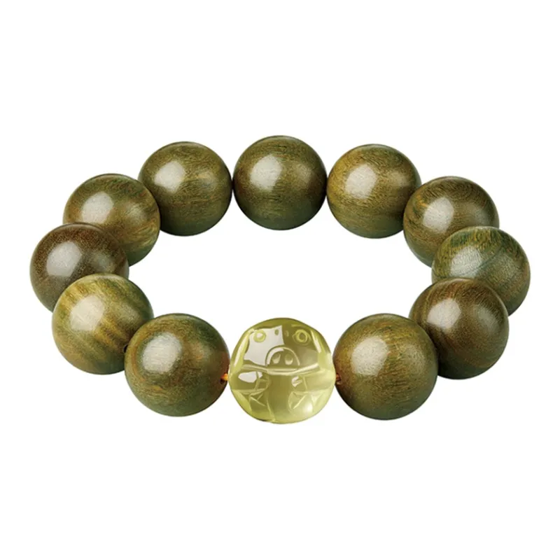 Moonstone Edge Green Sandalwood Bracelets Men's-16