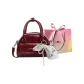 Burgundy with Charm-Shopping Bag