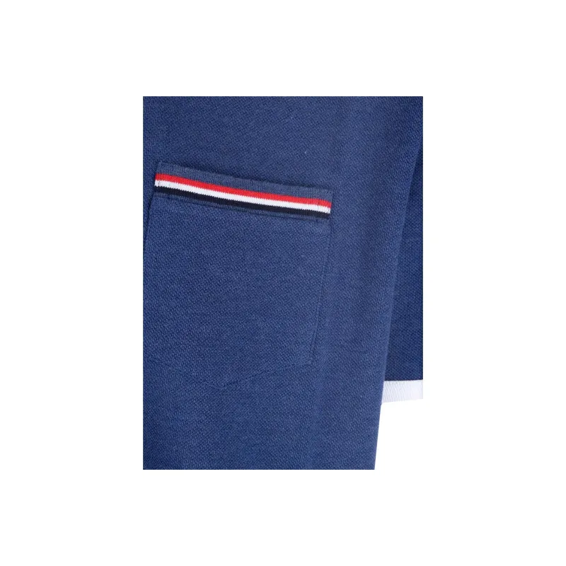 THOM BROWNE Stripe Trim Crewneck T Shirt-2