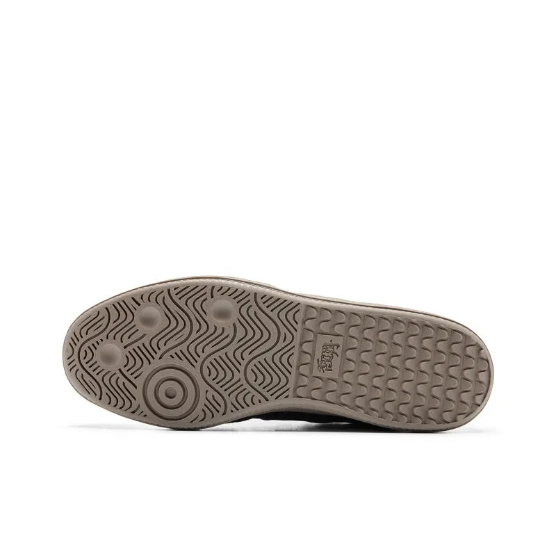 QIAODAN Abrasion Resistant Slip Resistant Low Top Skateboard Shoes Men's Black Walnut-4