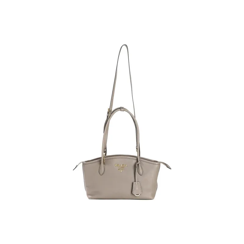 PRADA Calfskin Crossbody Bag Shoulder Bag Women's Taupe-1