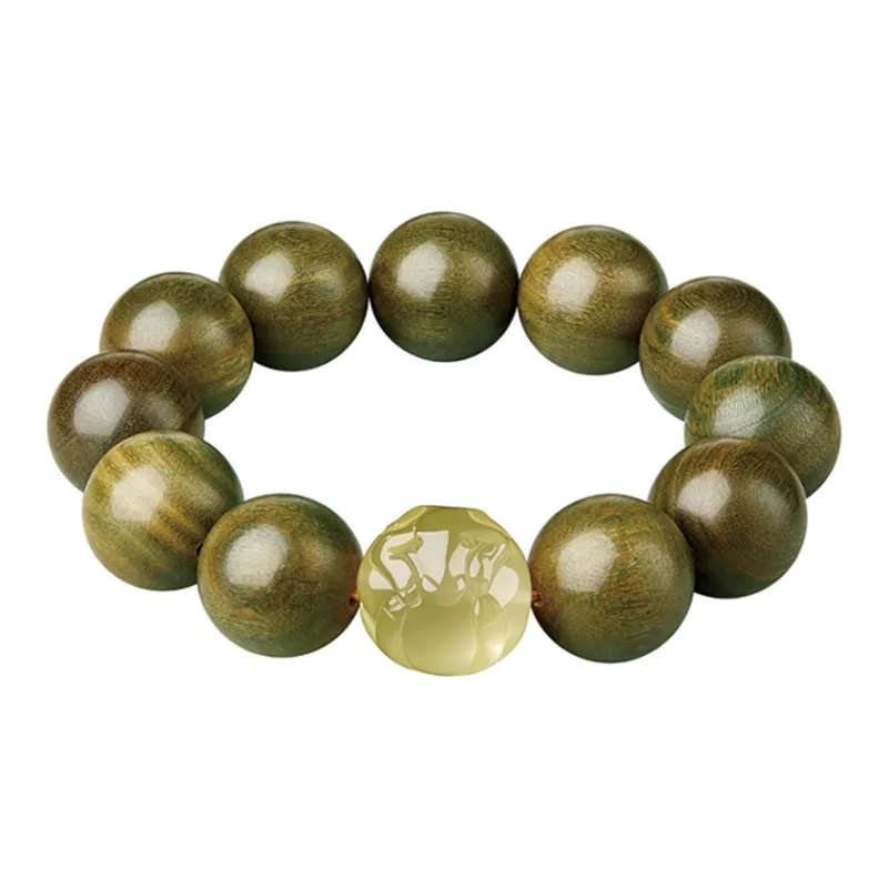Moonstone Edge Green Sandalwood Bracelets Men's-12
