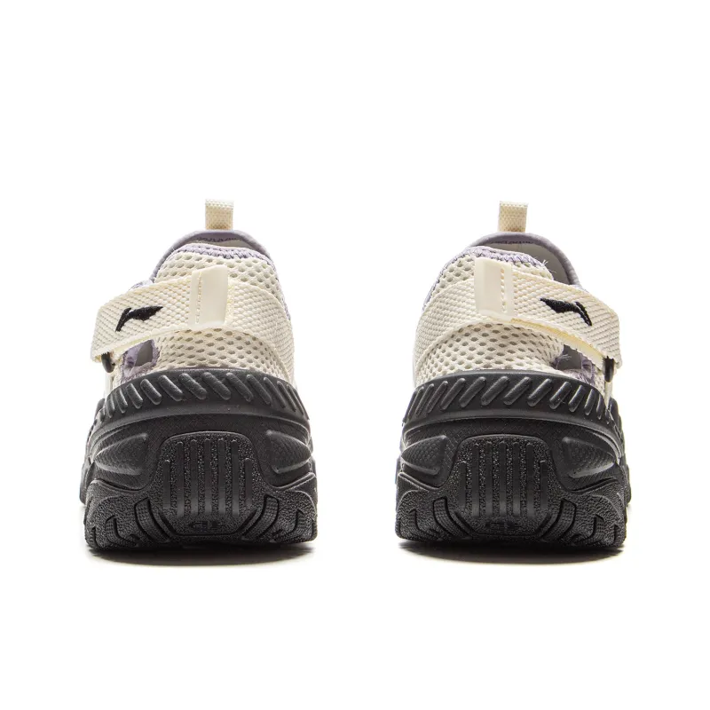 LiNing Brown Sugar Slip Resistant Breathable Abrasion Resistant River Trekking Shoes Women's White Black-5