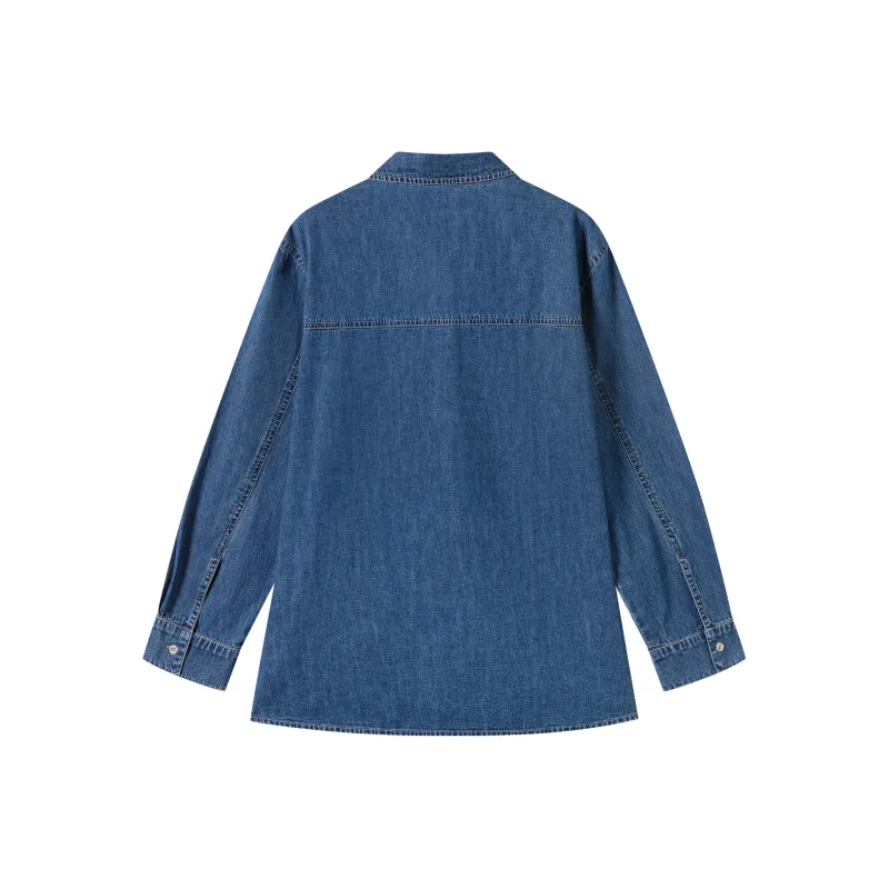 DIALOGUE Shirt Women's Denim Blue-1