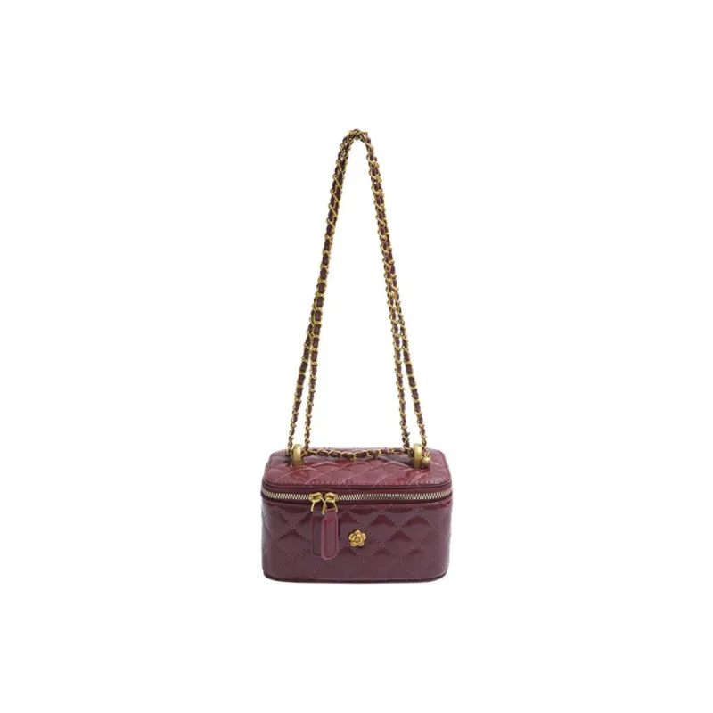 Yalu PU Shoulder Bag Women's Black/Red/White-8