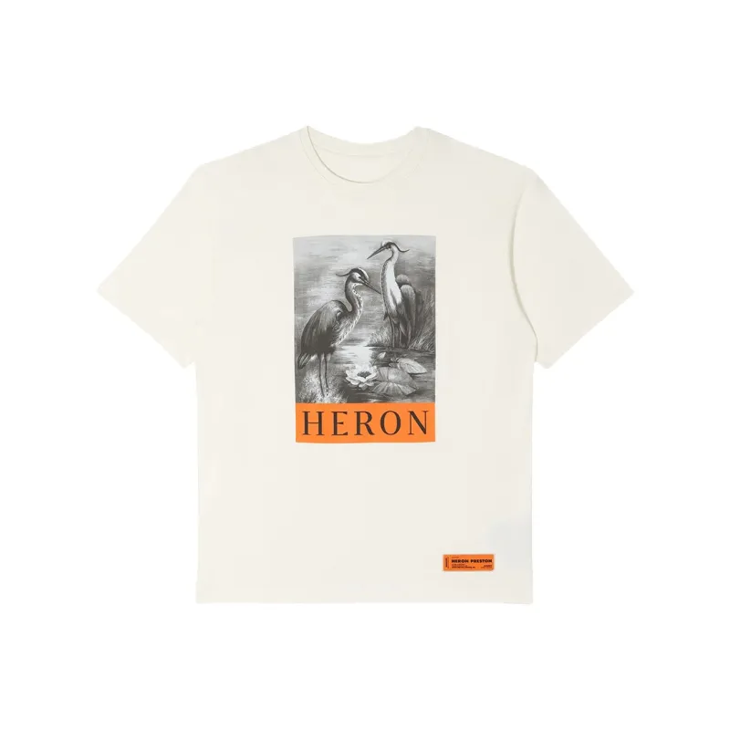 HERON PRESTON Herons Sketch Oversized T Shirt-0