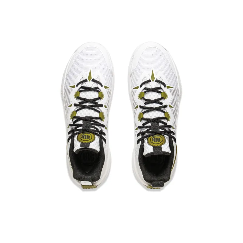 LiNing Storm 10 Cushioning Slip Resistant Breathable Rebound Low Top Basketball Shoes Men's White-3