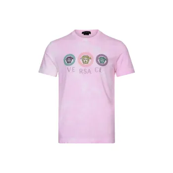 VERSACE Tye Die Medusa T Shirt 'Pink'