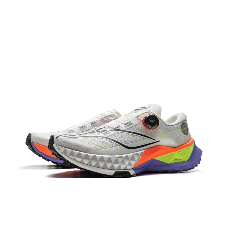 LiNing Anti Slip Wear Resistant Low Top Trail Running Shoes Men's Gray-2