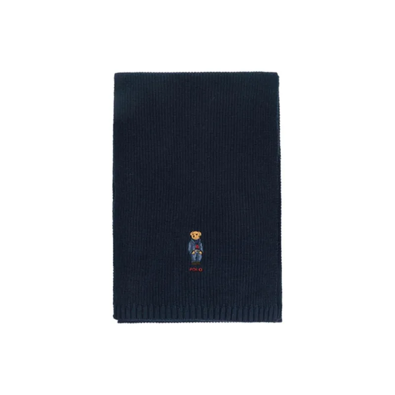 Polo Ralph Lauren Acrylic Wool Recycled Nylon Knit Scarves Men's Dark Blue-0