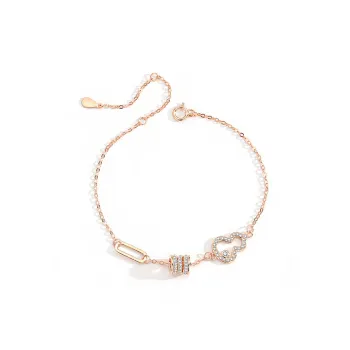 GLOIRE S999 Fine Silver Bracelets Women's Gold