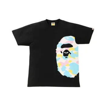 A BATHING APE New Multi Camo Side Big Ape Head Tee
