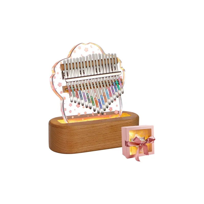 CEGA Acrylic Kalimba Fully Transparent Appearance 17/21 Keys Thumb Piano-17