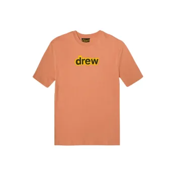 Drew House Letter Logo Series T Shirts Unisex Pink Peach
