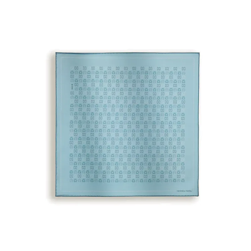 HERMES Silk Scarves Unisex Light Blue-0