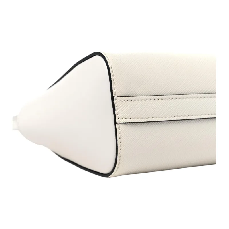 PRADA Cow Leather Handbag Mini Women's White-4