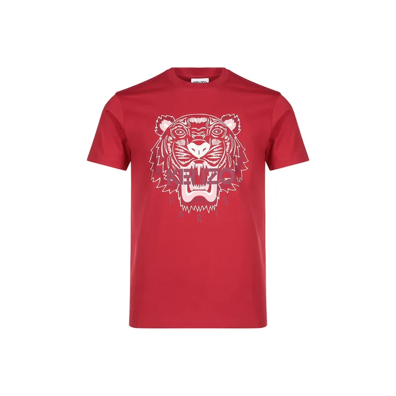 KENZO T Shirts Men Cherry Red-0