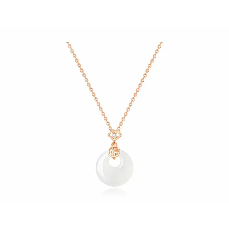 CHINA GOLD Sterling Silver Necklaces Women's-4