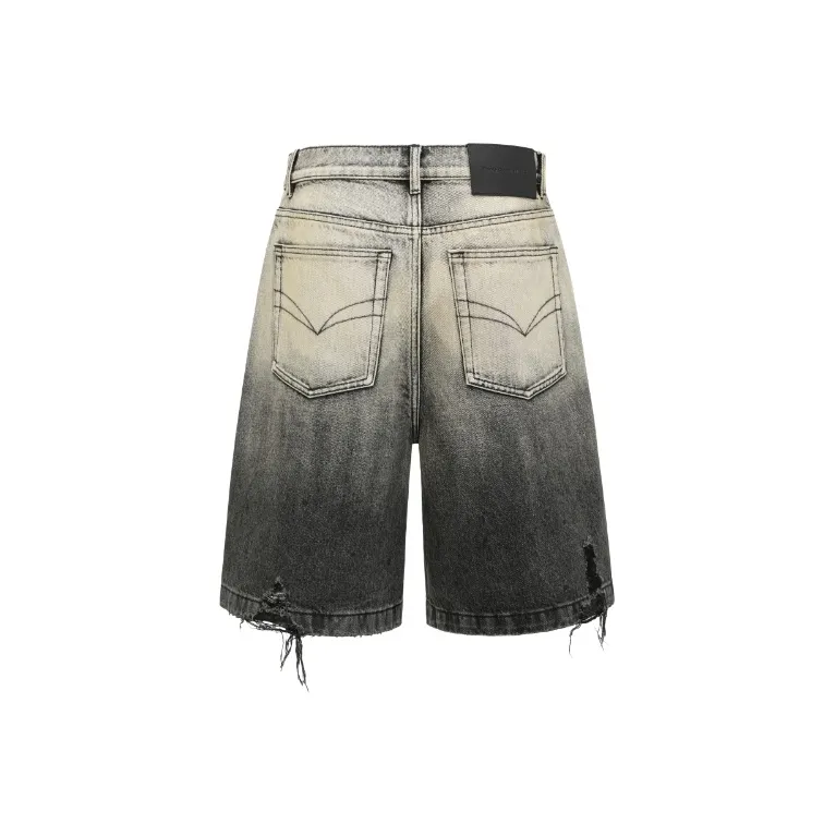 Feng Chen Wang Gradient effect Denim Shorts-1