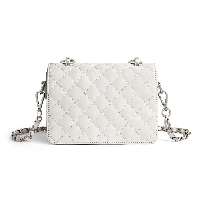 VINEY Cow Leather Shoulder Bag, Crossbody Bag Regular Women's Chinese Style White-3