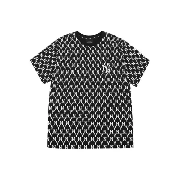 MLB Drop Shoulder Sleeve T Shirt Unisex Black