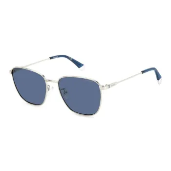 Polaroid Stainless Steel Butterfly Sunglasses Unisex Silver